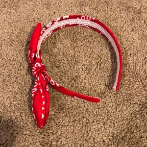 🌻 Red bandana headband